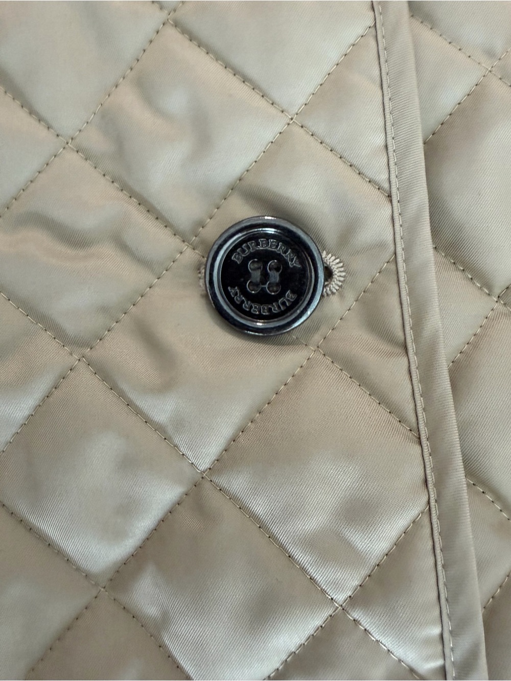 Burberry Quilted Khaki Beige Women's Puffer Jacket - Picture 9 of 9